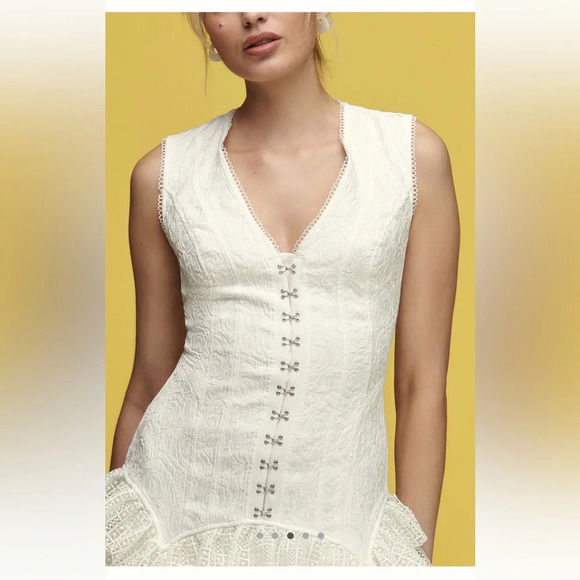 By Anthropologie sleeveless ruffle mini dress - Picture 3 of 10